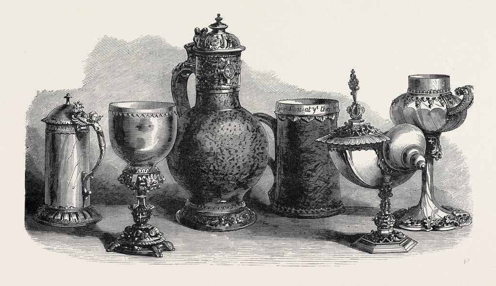 Detail of Tankards Goblets and Cups Art Loan Collection South Kensington Museum London 1871 by Anonymous