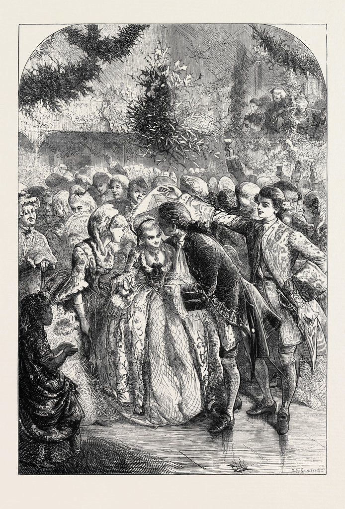 Detail of A Christmas Dance a Long Time Ago by Anonymous