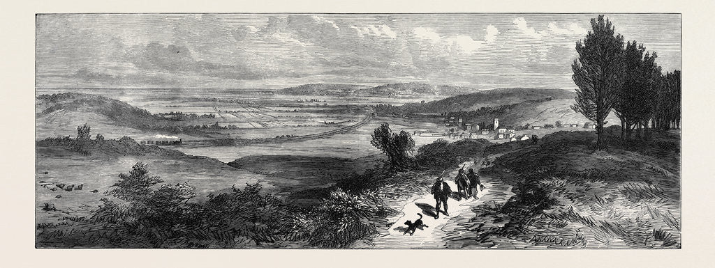 Detail of View Near Sandringham Looking North-West to Dersingham and the Railway at Wolferton 1871 by Anonymous