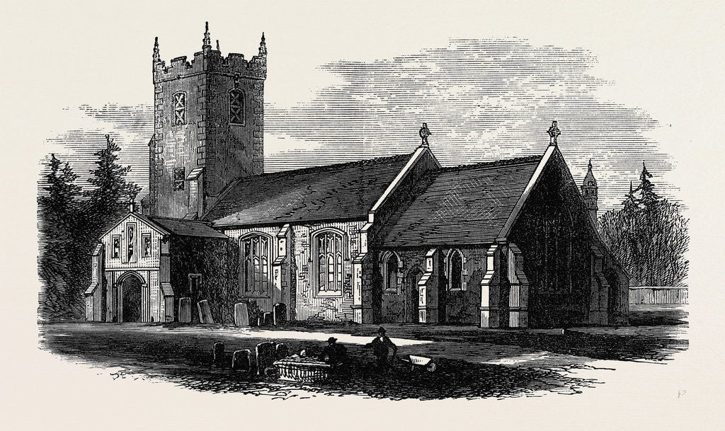 Detail of Sandringham Church 1871 by Anonymous