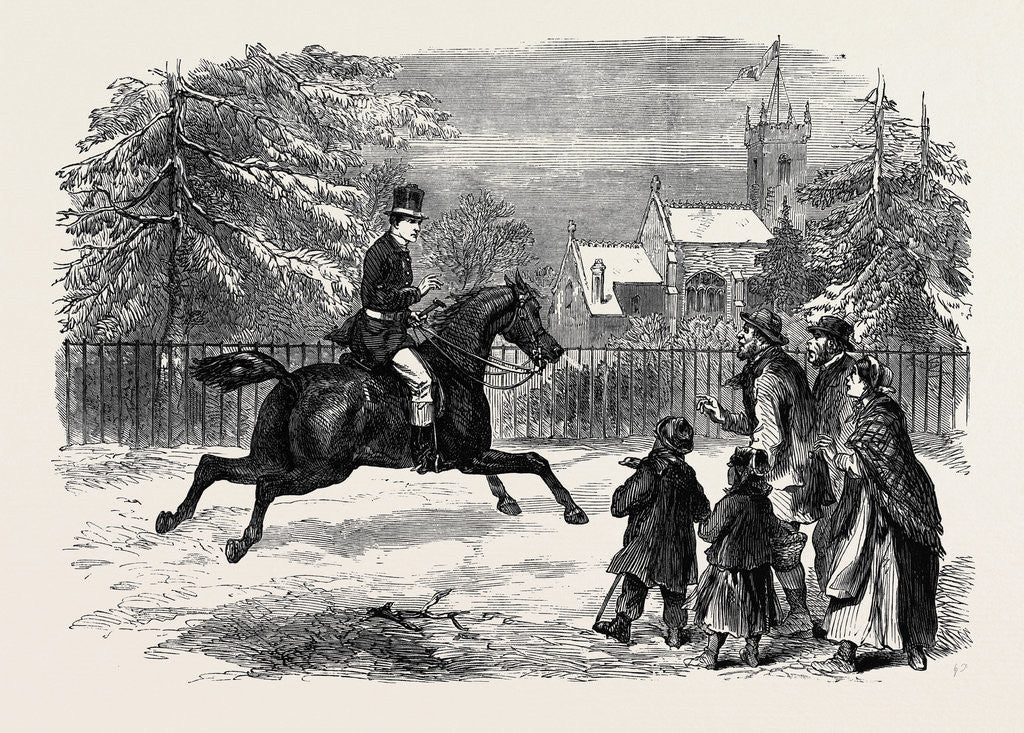 Detail of A Messenger from Sandringham to Lynn Regis 1871 by Anonymous