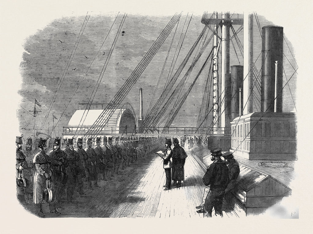 Detail of Calling the Roll on Board the Great Eastern Shortly Before Her Departure from the Mersey with Troops for Canada by Anonymous