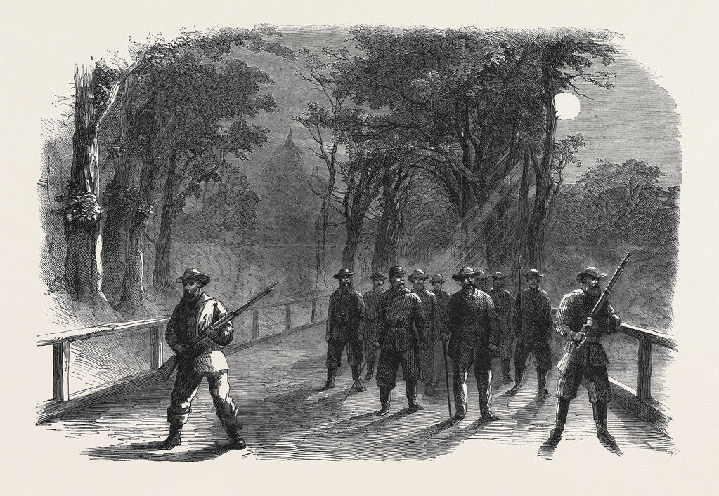 Detail of The Civil War in America: Unionist Scouting Party in the Virginian Woods in the Neighbourhood of Alexandria by Anonymous