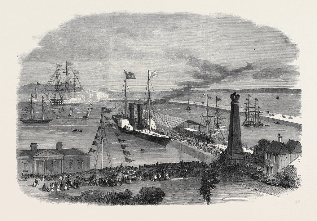 Detail of Arrival of His Royal Highness at Kingstown Harbour the Prince of Wales in Ireland July 13 1861 by Anonymous
