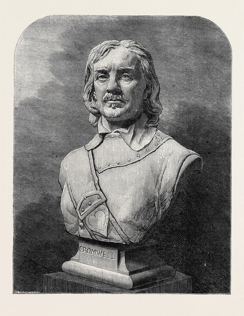 Detail of Bust of Oliver Cromwell, in the Exhibition of the Royal Academy by Anonymous