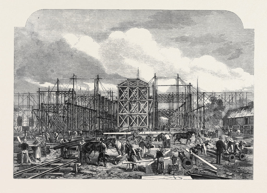 Detail of Progress of the Building for the International Exhibition of 1862. by Anonymous