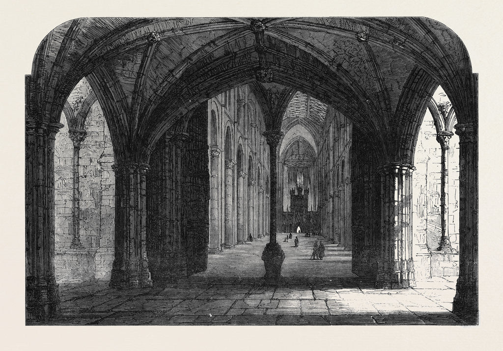 Detail of The Archaeological Institute of Great Britain at Peterborough: Entrance to the Nave of the Cathedral by Anonymous