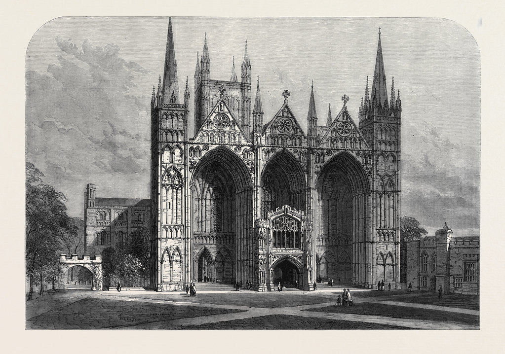 Detail of The Archeological Institute of Great Britain and Ireland at Peterborough: West Front of Peterborough Cathedral by Anonymous