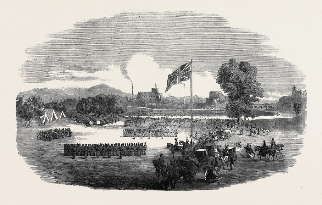 Detail of Review of the Cumberland Rifle Volunteers in Rickerby Park Carlisle by Anonymous