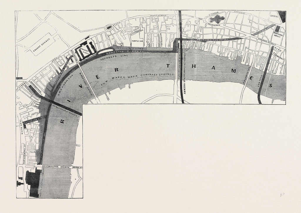 Detail of Plan of the Proposed Thames Embankment Saturday August 10 1861. by Anonymous