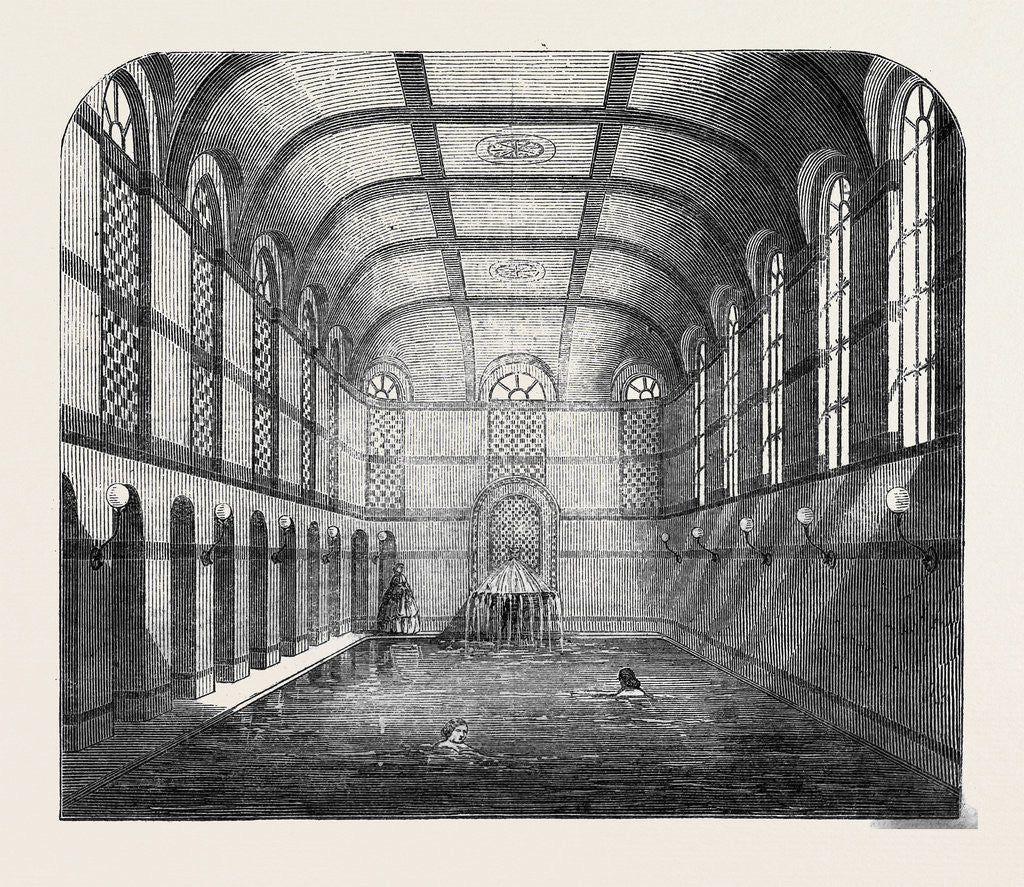 Detail of The Royal Swimming Bath for Ladies at Brighton by Anonymous