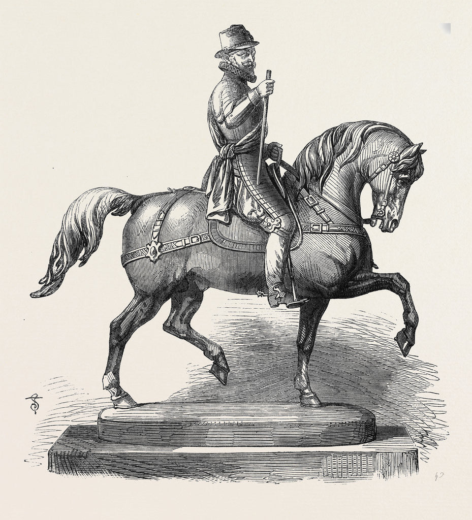 Detail of Silver Statuette of William the Taciturn a Prize for the Forthcoming International Steeplechase at Baden-Baden Germany by Anonymous