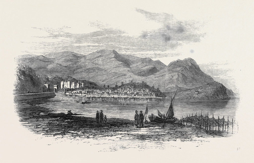 Detail of Eisteddfod or Congress of Welsh Literati at Conway Castle: The Town and Castle of Conway by Anonymous
