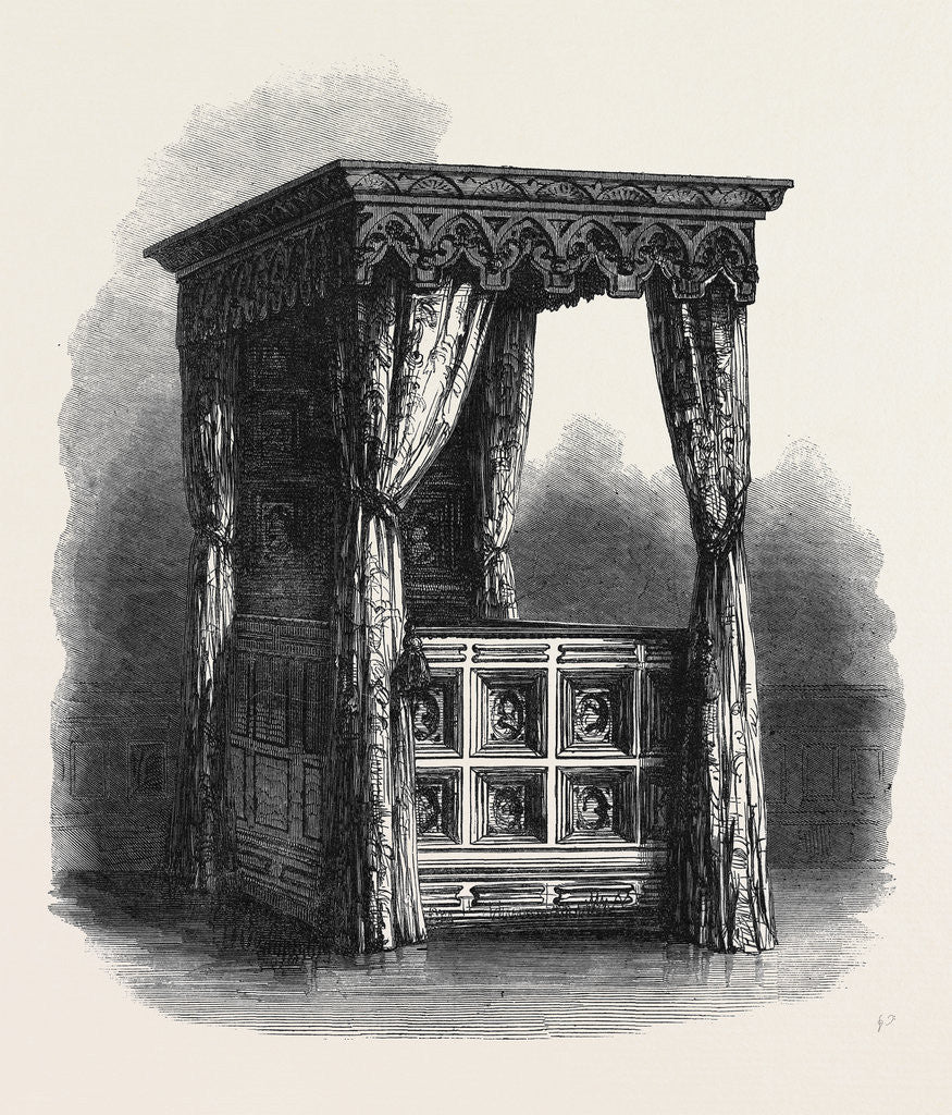Detail of Bed of Henry IV. of France in the Chateau Pau by Anonymous