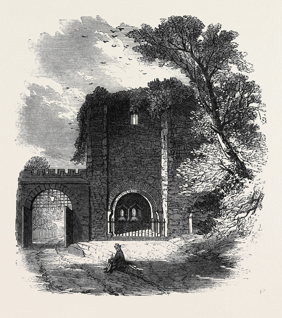 Detail of The British Archaeological Association at Exeter Rougemont Castle: Interior of Gateway Seen from Castle Yard by Anonymous