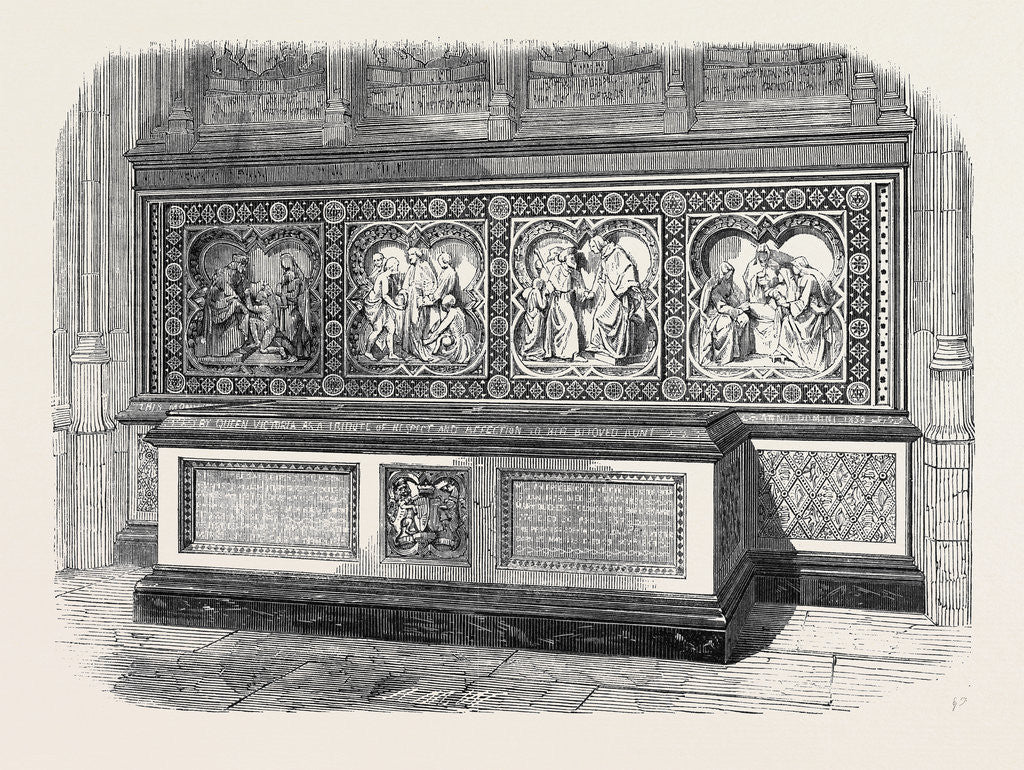 Detail of Monument to the Duchess of Gloucester in St. George's Chapel Windsor by Anonymous