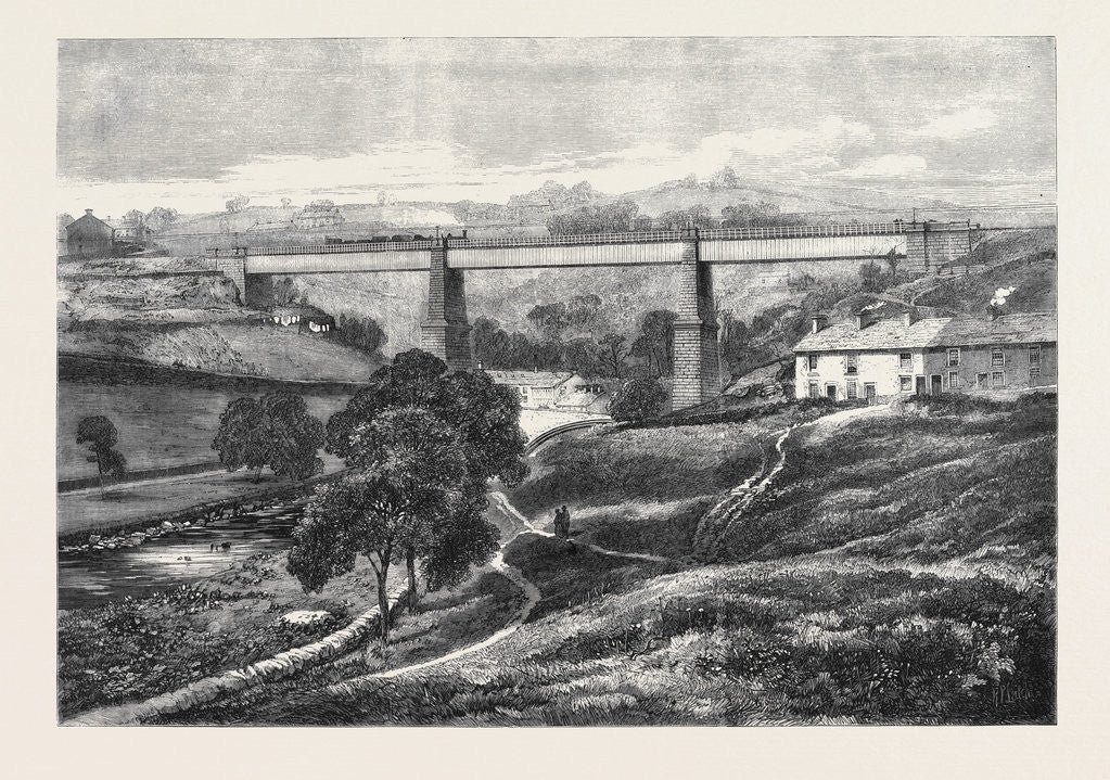 Detail of The Mottram Viaduct on the Manchester Sheffield and Lincolnshire Railway by Anonymous