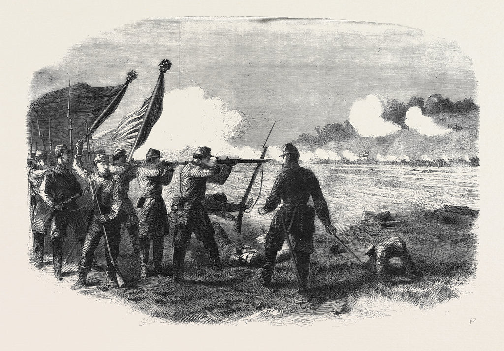 Detail of The Civil War in America: Engagement Between the 71st New York and an Alabama Regiment at the Battle of Bull Bun by Anonymous