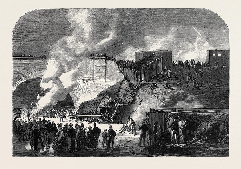 Detail of Fatal Railway Accident at Kentish Town on the North and South Western Junction Line: Scene of the Disaster on Monday Night September 7 1861 by Anonymous
