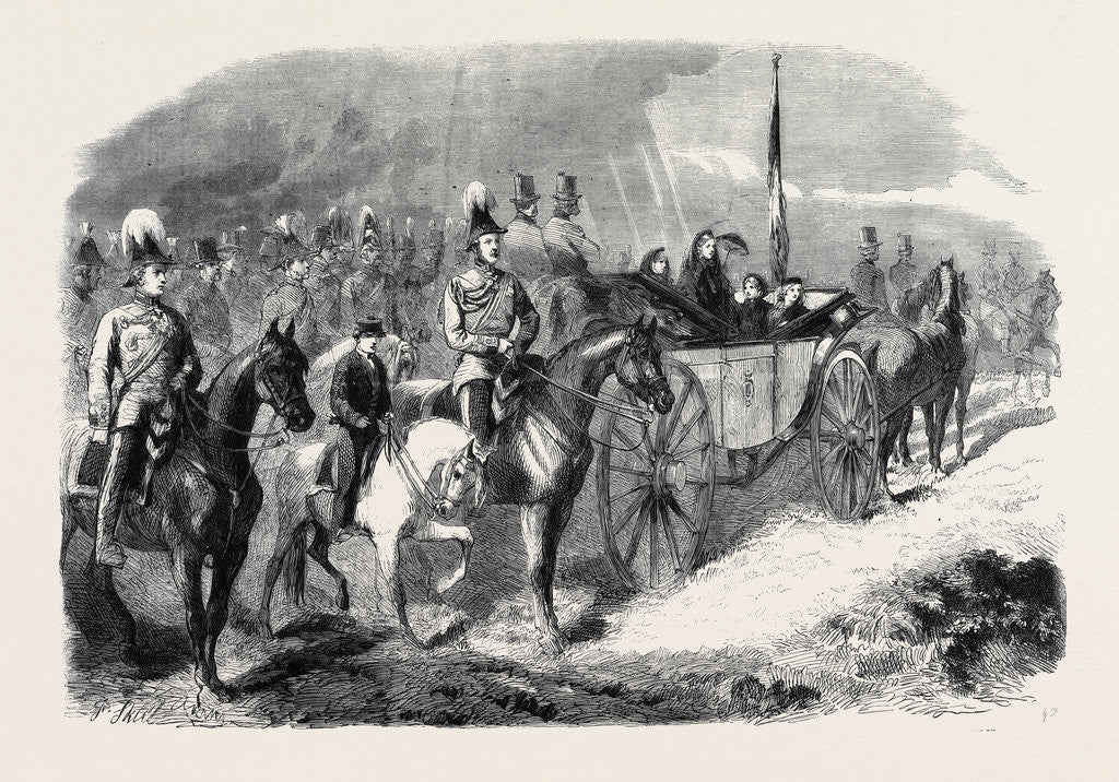 Detail of The Queen's Visit to Ireland: Her Majesty Reviewing the Troops on the Curragh of Kildare by Anonymous