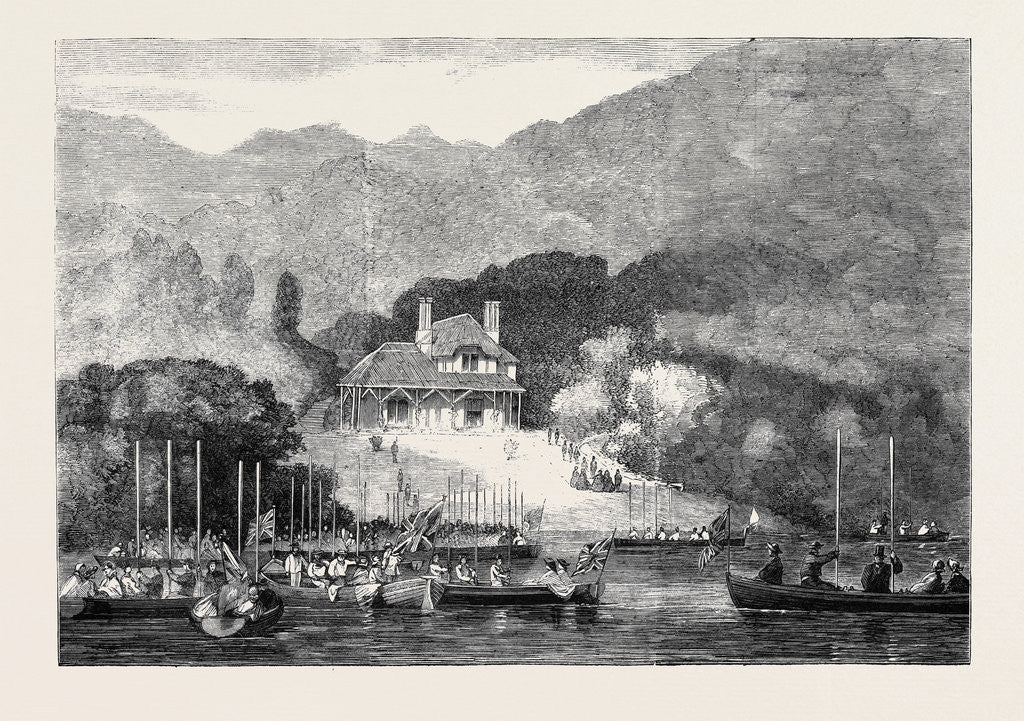 Detail of The Royal Party Visiting Lord Castlerosse's Cottage at Glena on the Killarney Lakes the Queen's Visit to Ireland by Anonymous