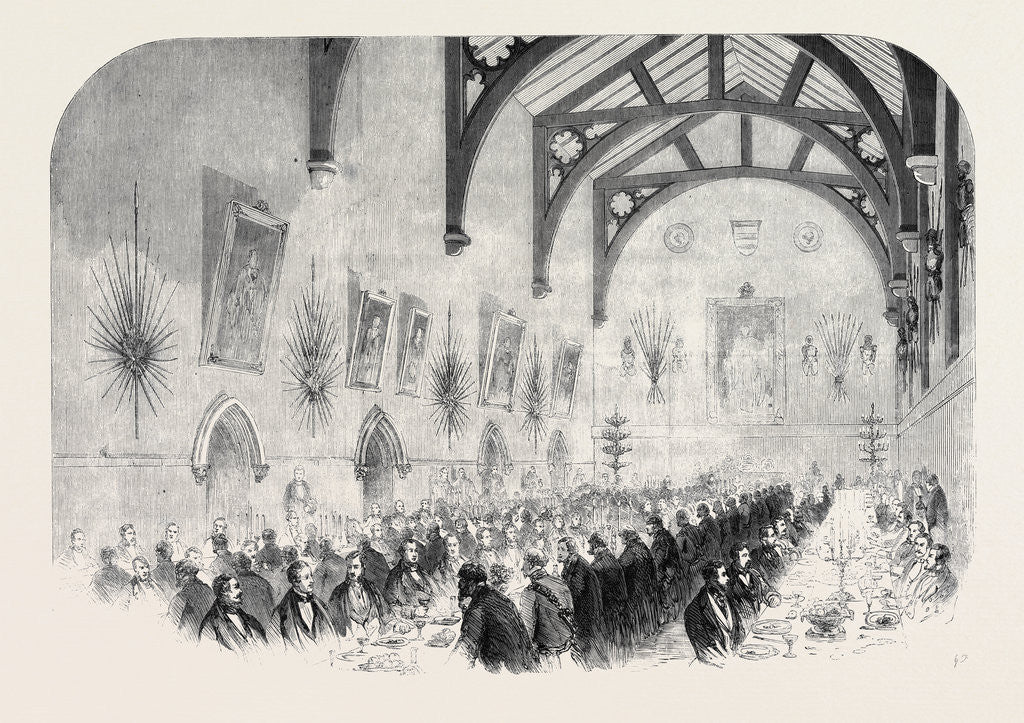 Detail of The Installation of Lord Palmerston As Lord Warden of the Cinque Ports: The Banquet in the Townhall (Maison Dieu) Dover by Anonymous