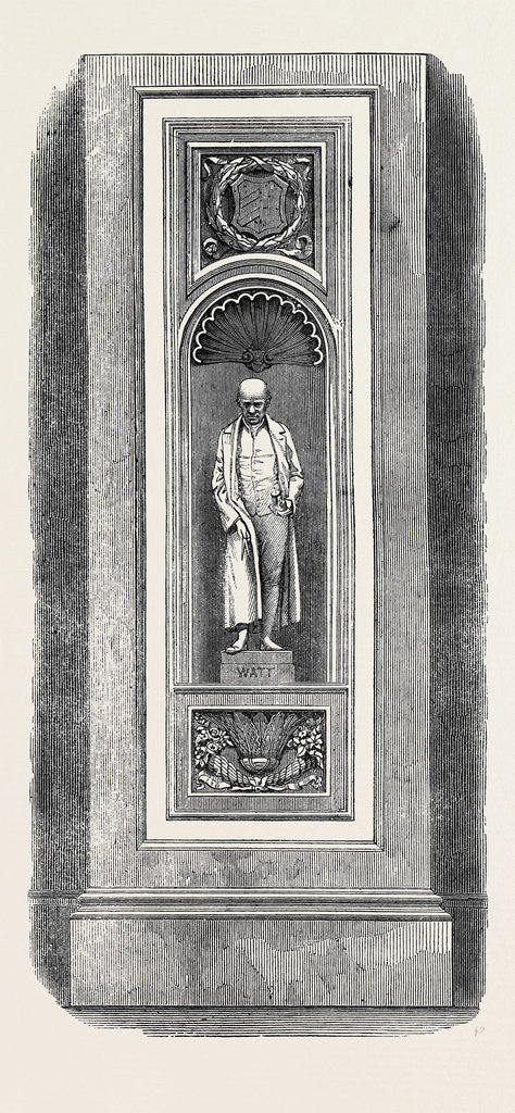 Detail of Royal Horticultural Society's Gardens South Kensington: Statue of James Watt in the Eastern Central Arcade by Anonymous