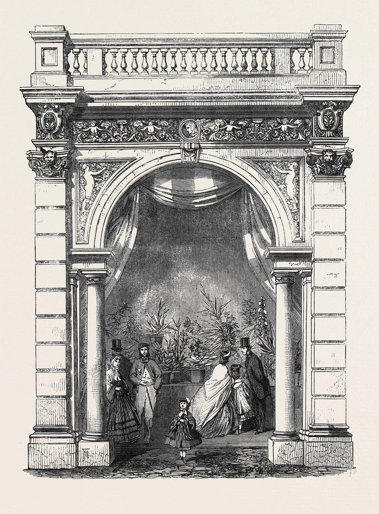 Detail of Royal Horticultural Society's Gardens South Kensington: One of the Arches of the Northern Arcade Finished to Show the Proposed Style of Decoration by Anonymous