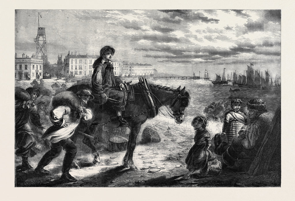Detail of Early Morning at Yarmouth Arrival of the First Herring Boats of the Season by Anonymous