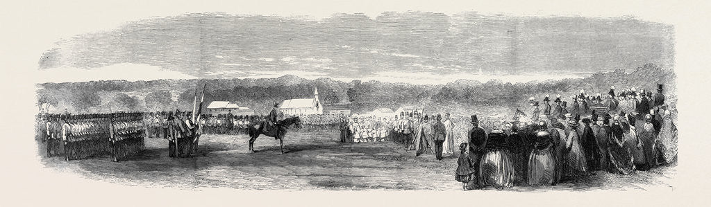 Detail of Presentation of Colours to the 36th Regiment by the Prince of Wales at the Curragh Camp by Anonymous