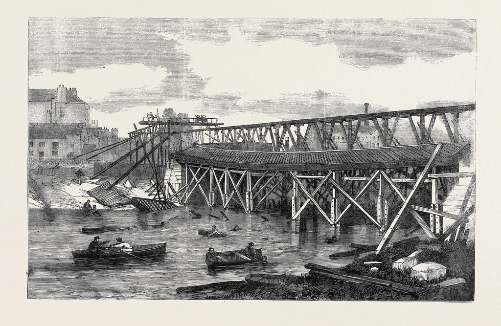 Detail of View of the Ruins of Lendal Bridge York Taken Immediately after Its Fall by Anonymous