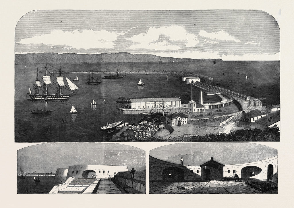 Detail of The Great Breakwater and Government Works at Portland by Anonymous