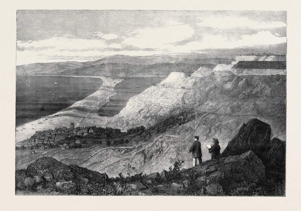 Detail of View of the Chesil Bank from Portland Heights by Anonymous