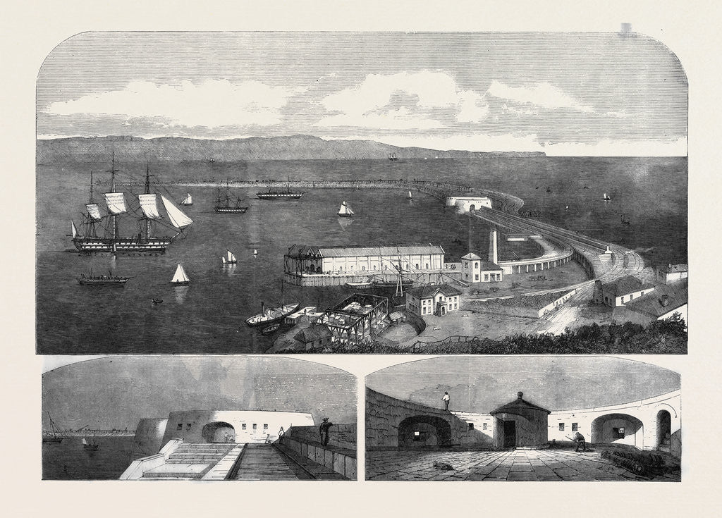 Detail of The Great Breakwater and Government Works at Portland by Anonymous