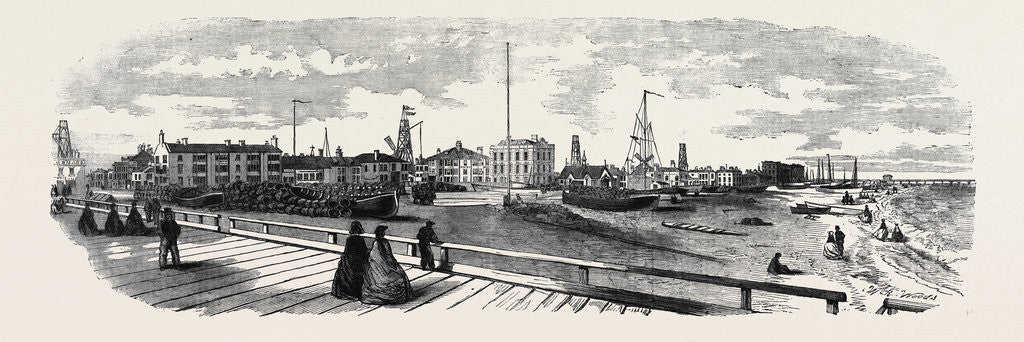 Detail of View of Buildings Facing the Sea at Great Yarmouth from the Old Jetty to the Britannia Pier by Anonymous