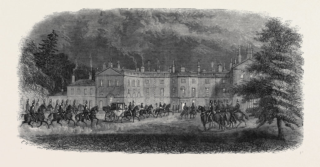 Detail of Arrival of the Prince at Clumber Visit of the Prince of Wales to Clumber October 26 1861 by Anonymous