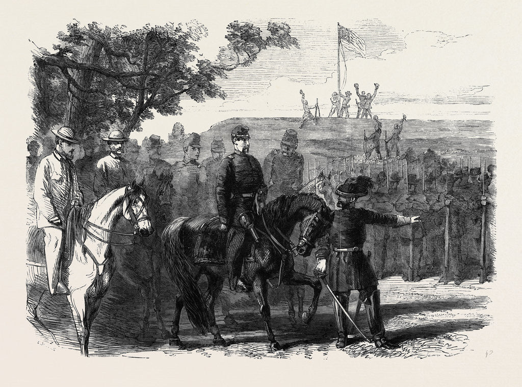 Detail of The Civil War in America: General M'Clellan Occupying the Confederate Position at Munson's Hill October 26 1861 by Anonymous