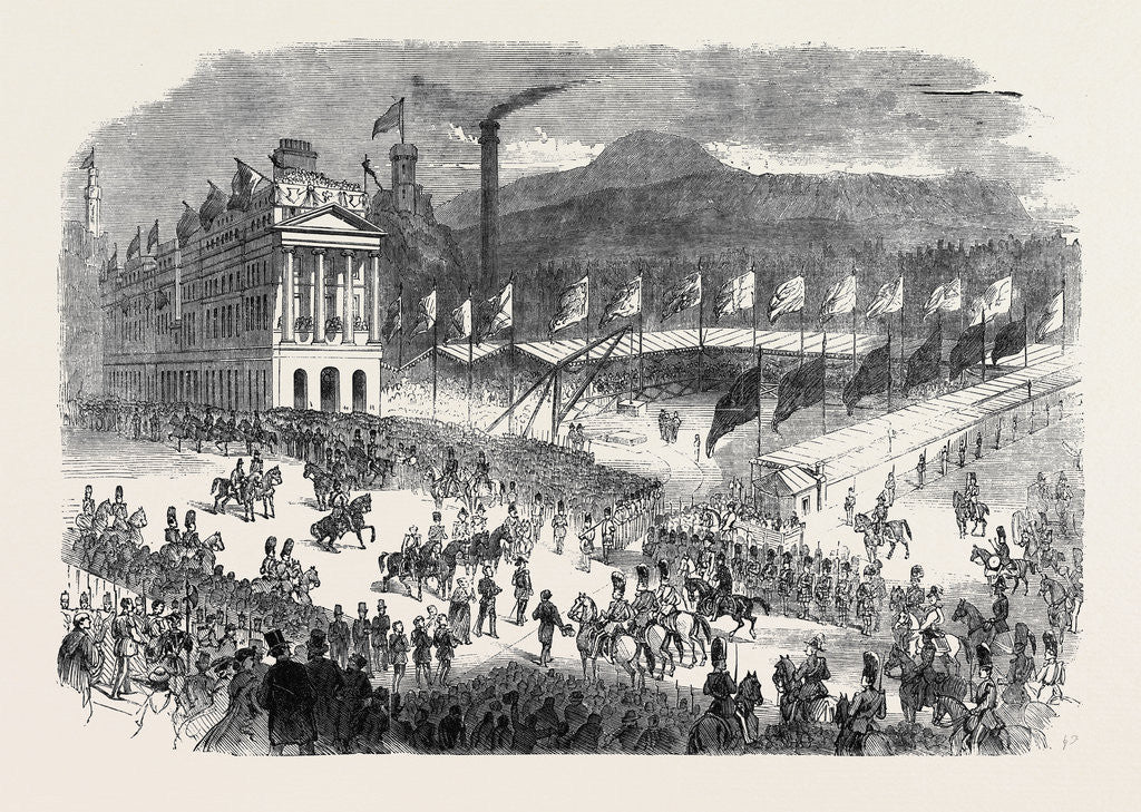 Detail of The Prince Consort Laying the Foundation Stone of the New General Post Office at Edinburgh by Anonymous