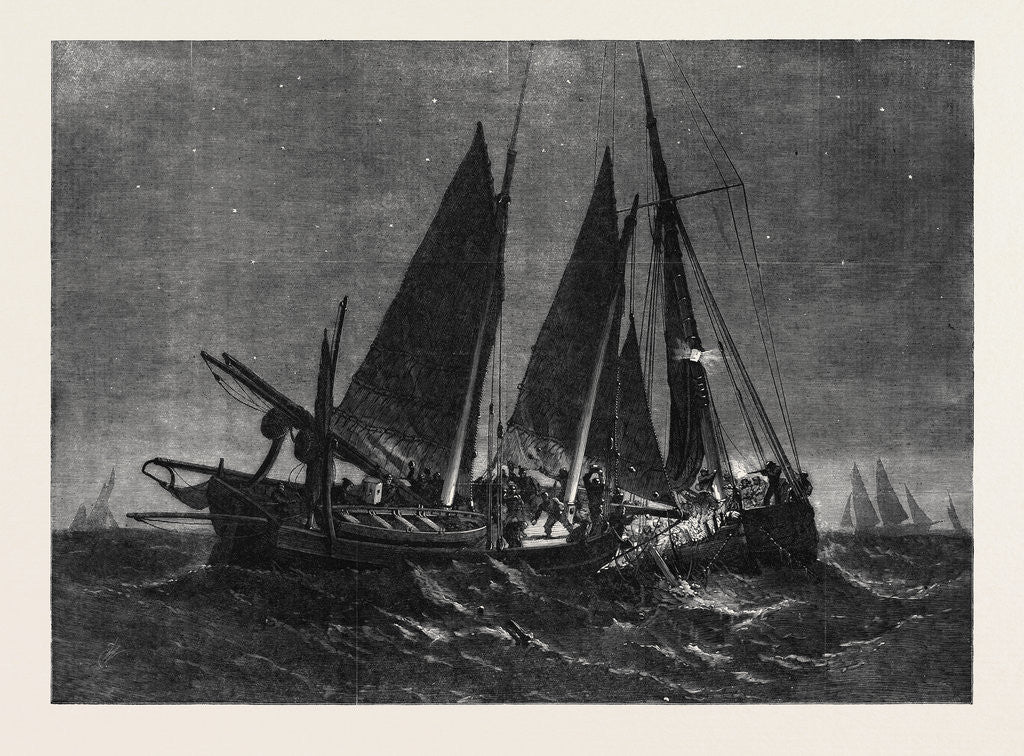 Detail of Fight Off the North Foreland Between the Crew of the Prince Arthur Fishing-Smack of Ramsgate and of the Boulogne Fishing Boat by Anonymous
