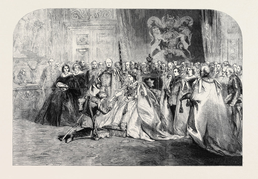 Detail of The First Investiture by Her Majesty. of the Most Exalted Order of the Star of India in the Throne Room Windsor Castle by Anonymous