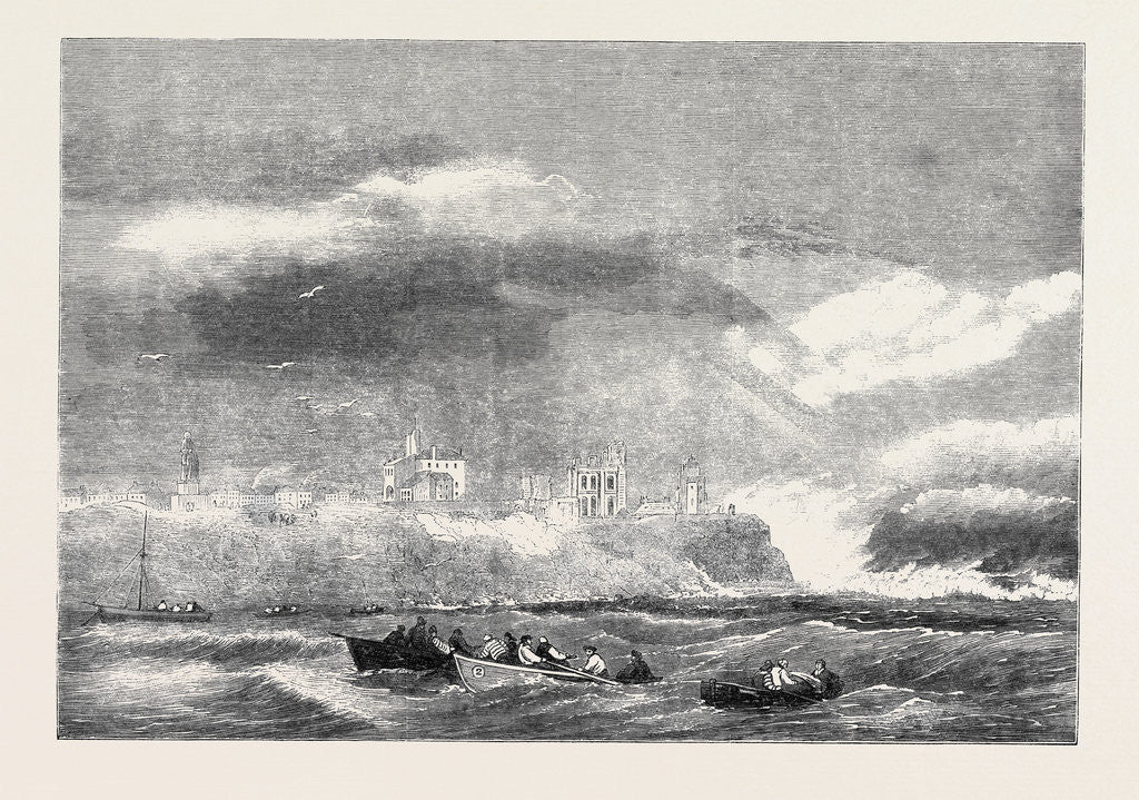 Detail of The Sea Breaking Over the Cliff at Tynemouth During the Gale on Saturday the 2nd Inst. November 16 1861 by Anonymous