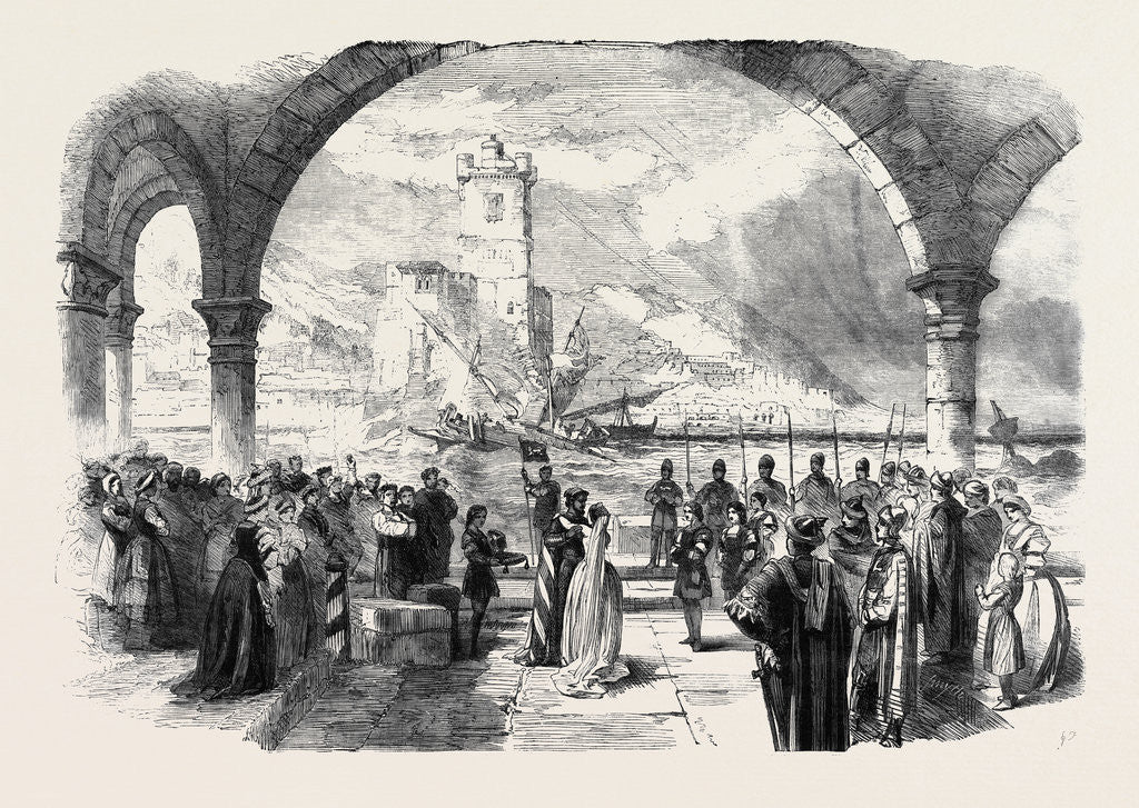 Detail of Scene from Othello at the Princess Theatre the Town and Harbour of Cyprus by Anonymous