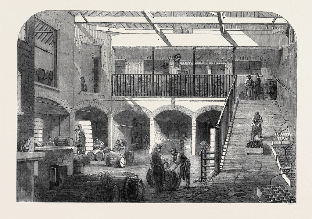 Detail of Messrs. Gilbey's Wine Stores in Titchfield Street by Anonymous