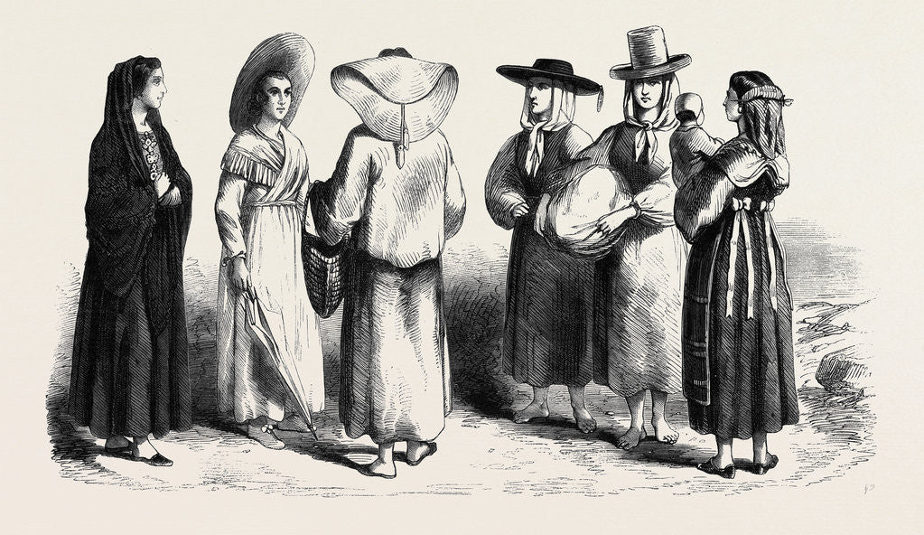 Detail of Types of Tuscan Peasant Women by Anonymous