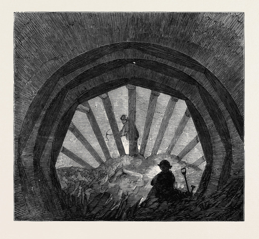 Detail of Driving a Tunnel at Peckham London Main Drainage by Anonymous