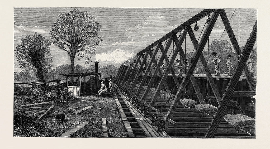 Detail of Barrow Hoist on the Southern High Level Sewer at Peckham London Main Drainage by Anonymous