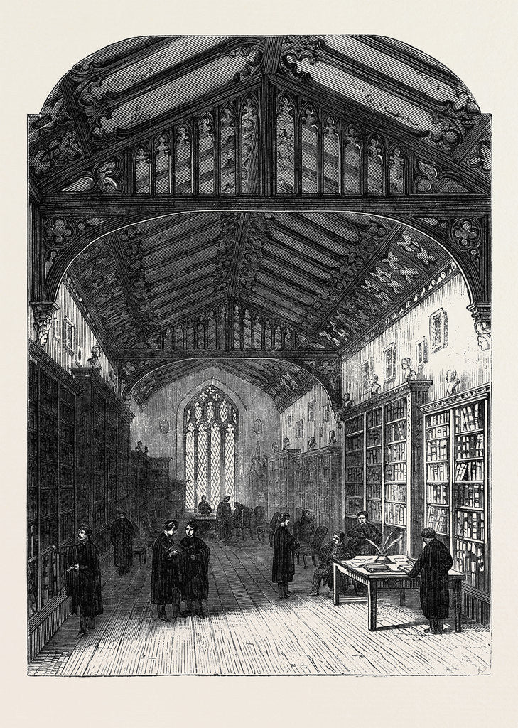 Detail of Shrewsbury Grammar School: The Library by Anonymous