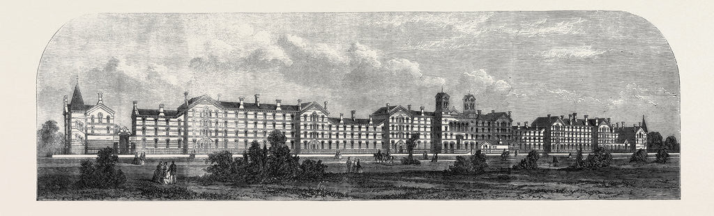 Detail of The New Barracks for the Guards at Chelsea December 21 1861 by Anonymous