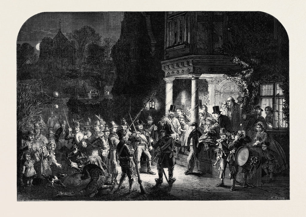 Detail of Christmas Mummers by Anonymous