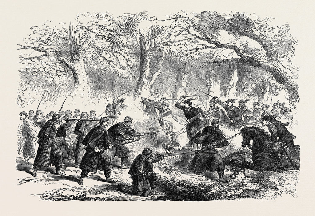 Detail of The Civil War in America: Skirmish Near Fall's Church Virginia December 21 1861 by Anonymous